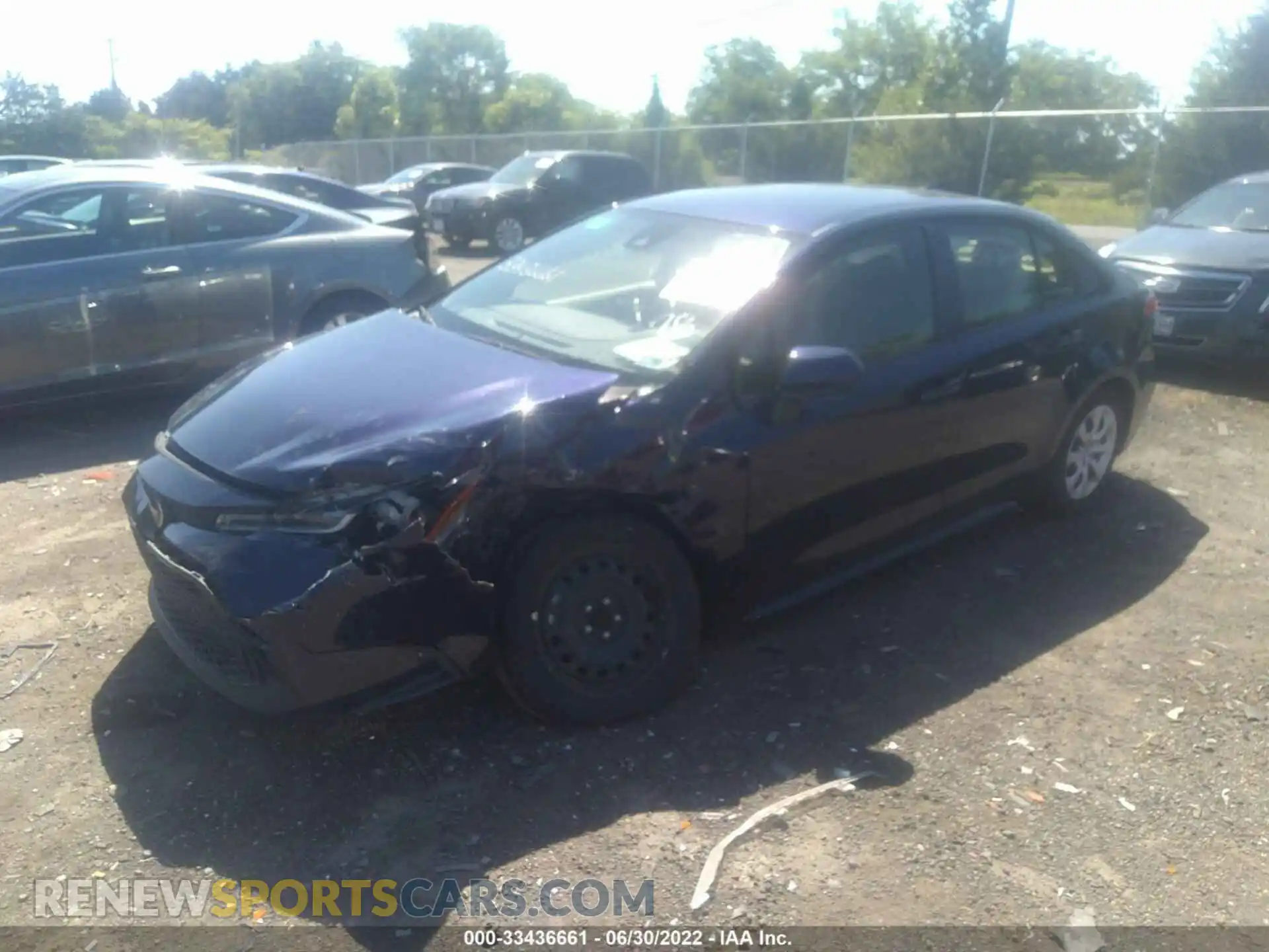 2 Фотография поврежденного автомобиля JTDEPRAE8LJ048411 TOYOTA COROLLA 2020