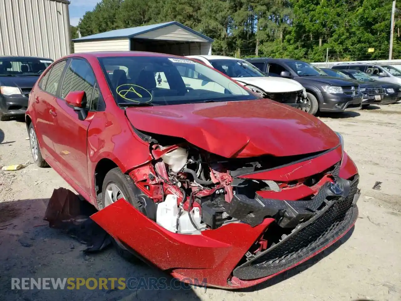 1 Photograph of a damaged car JTDEPRAE8LJ048506 TOYOTA COROLLA 2020