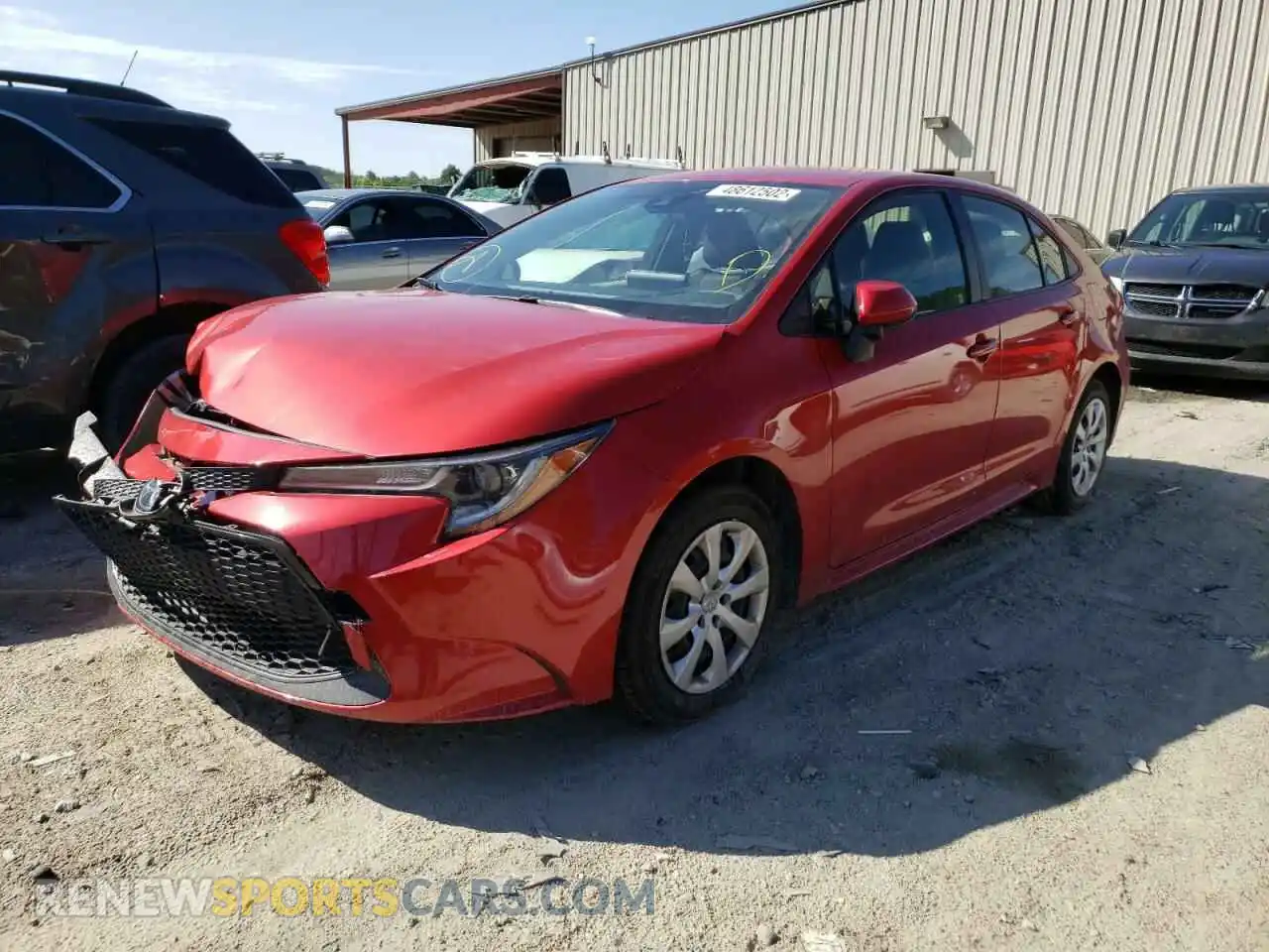 2 Photograph of a damaged car JTDEPRAE8LJ048506 TOYOTA COROLLA 2020
