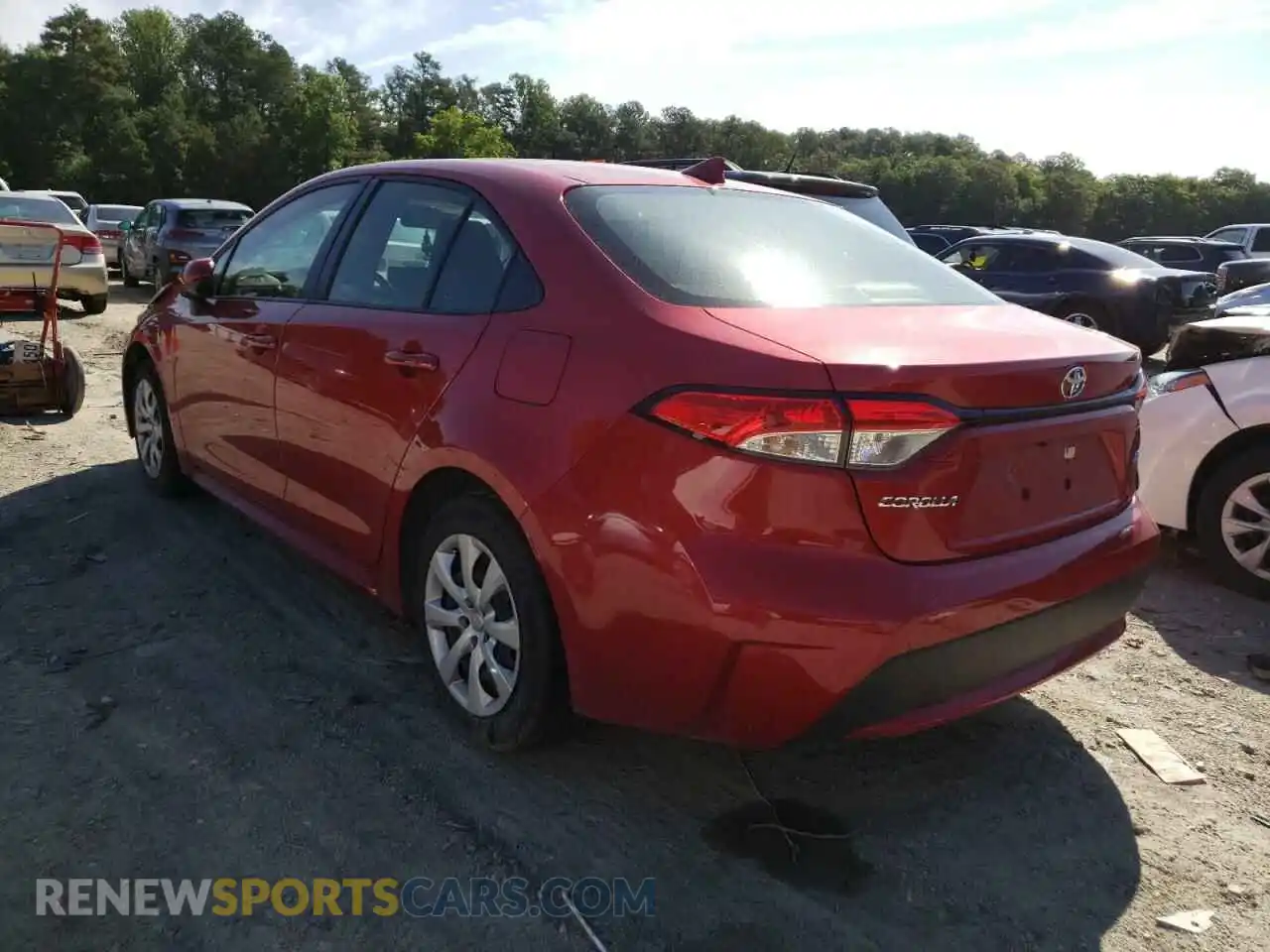 3 Photograph of a damaged car JTDEPRAE8LJ048506 TOYOTA COROLLA 2020