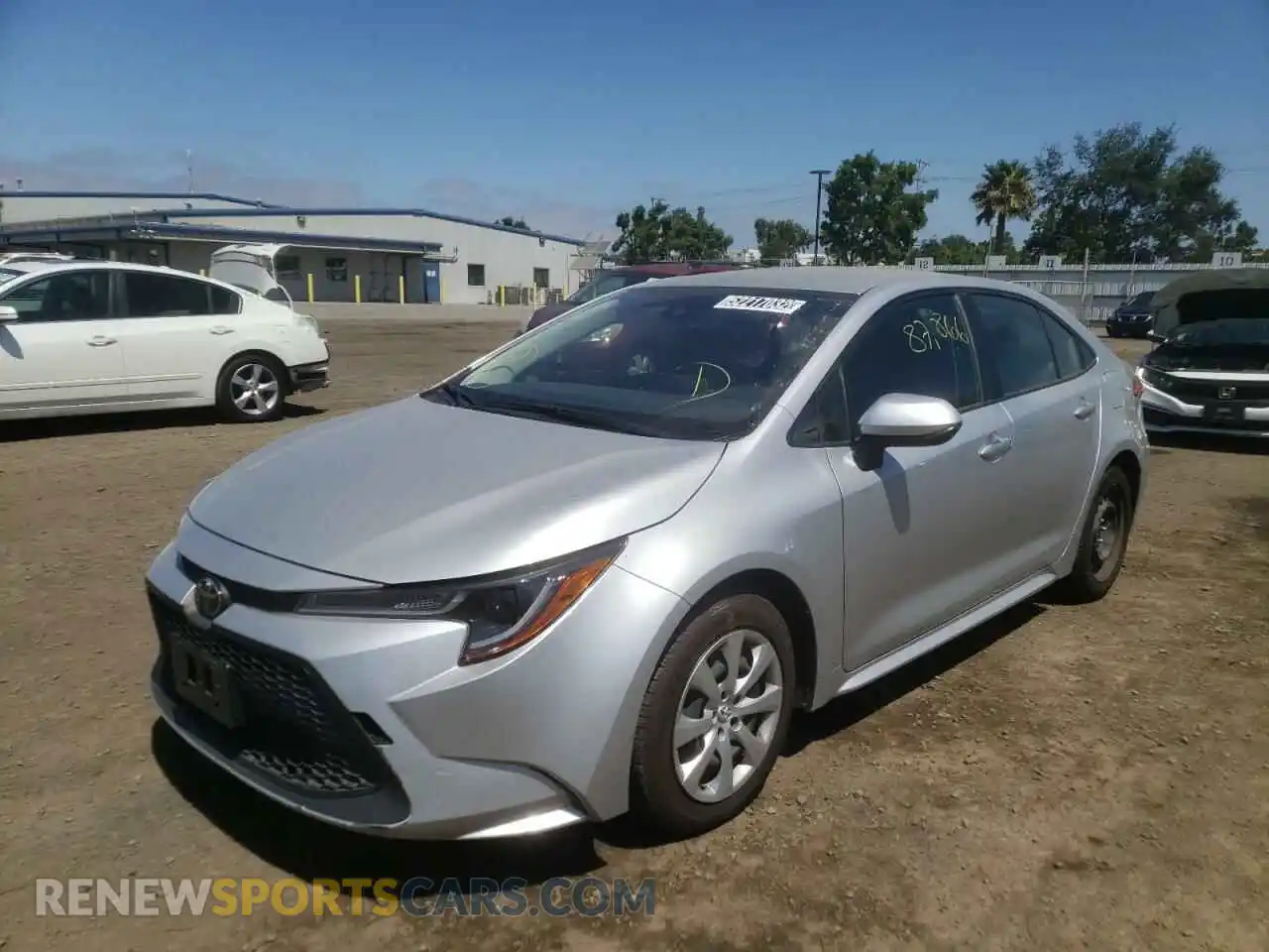 2 Photograph of a damaged car JTDEPRAE8LJ051079 TOYOTA COROLLA 2020