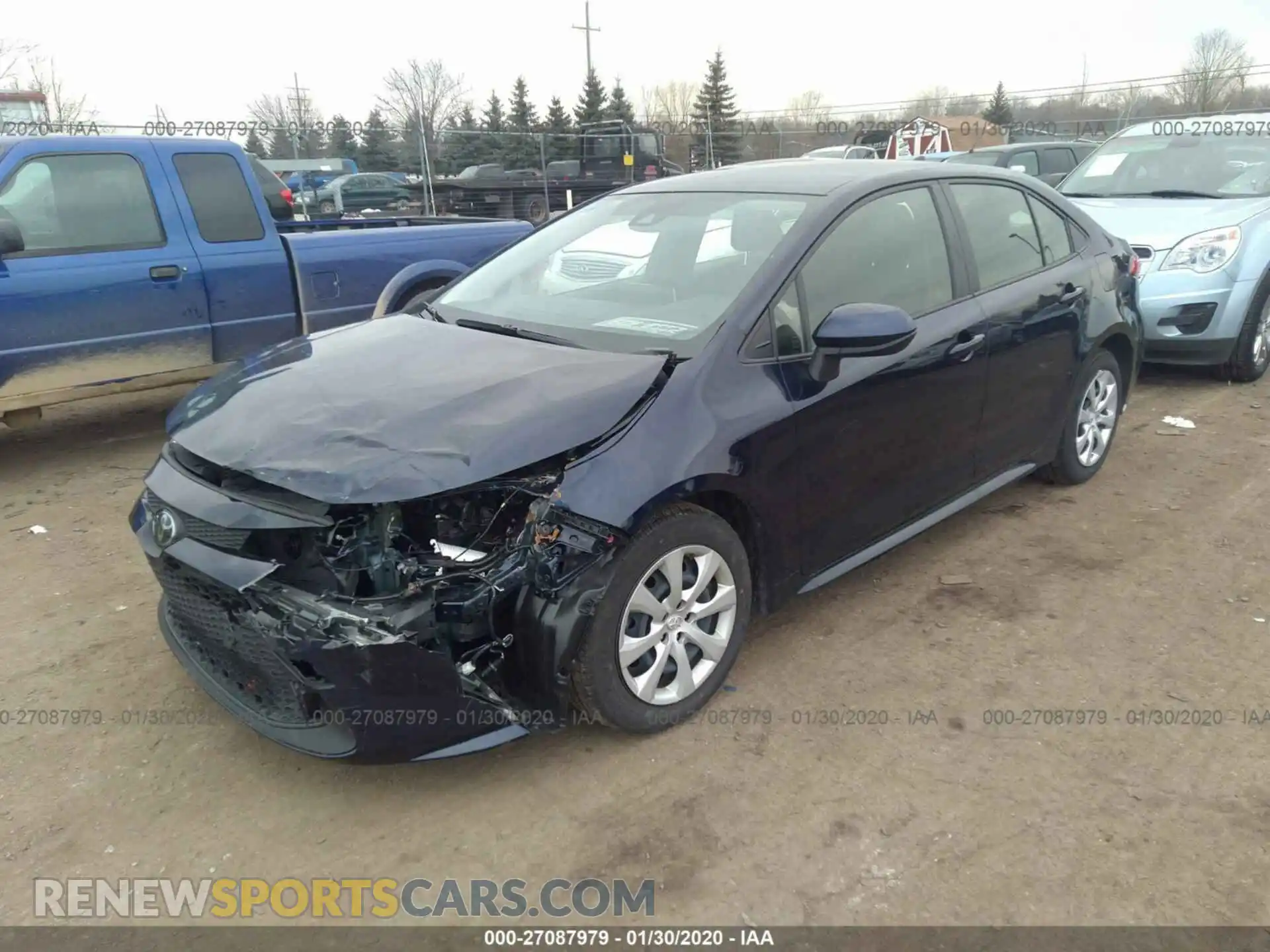 2 Photograph of a damaged car JTDEPRAE8LJ055018 TOYOTA COROLLA 2020