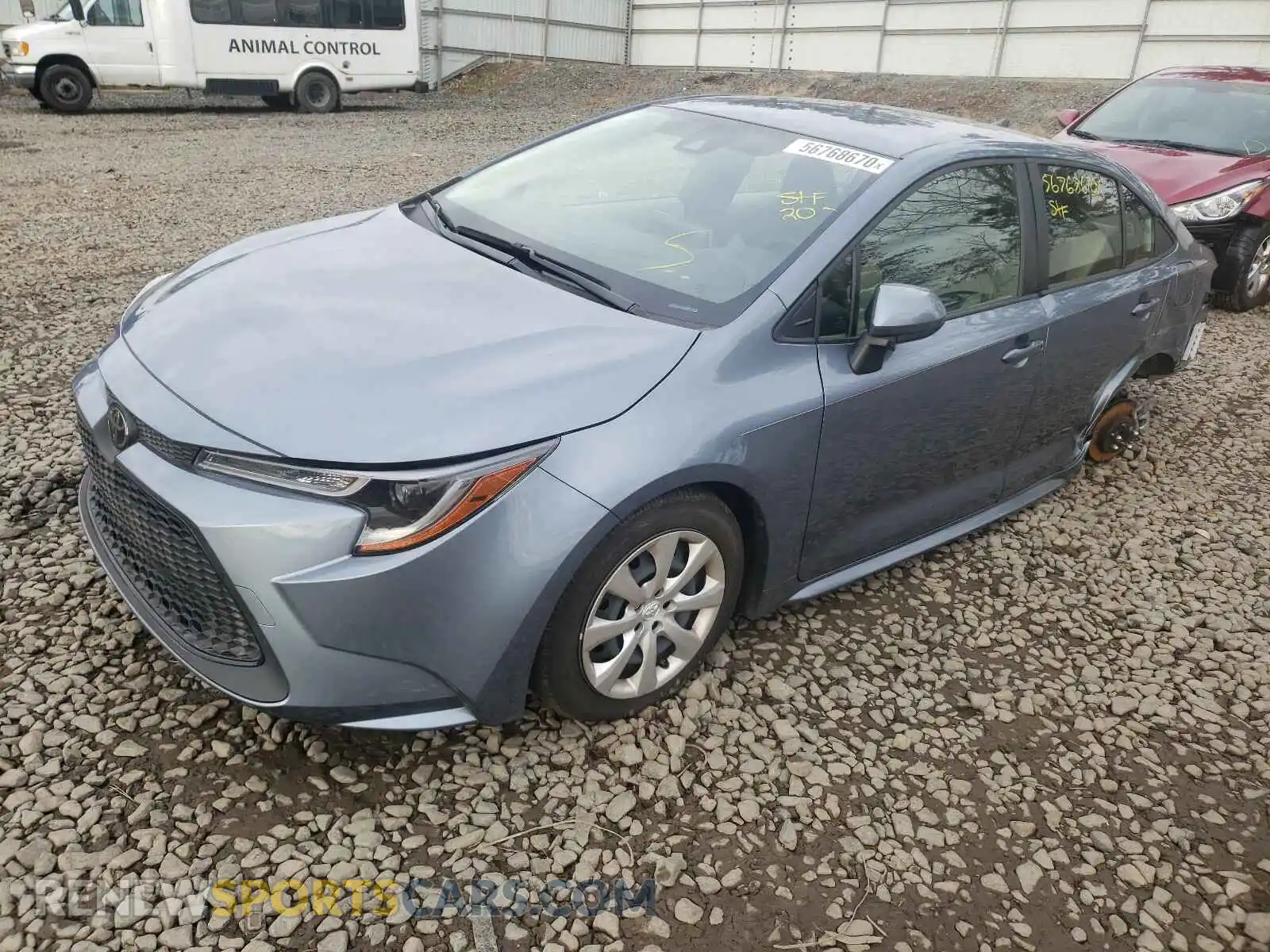 2 Photograph of a damaged car JTDEPRAE8LJ062454 TOYOTA COROLLA 2020