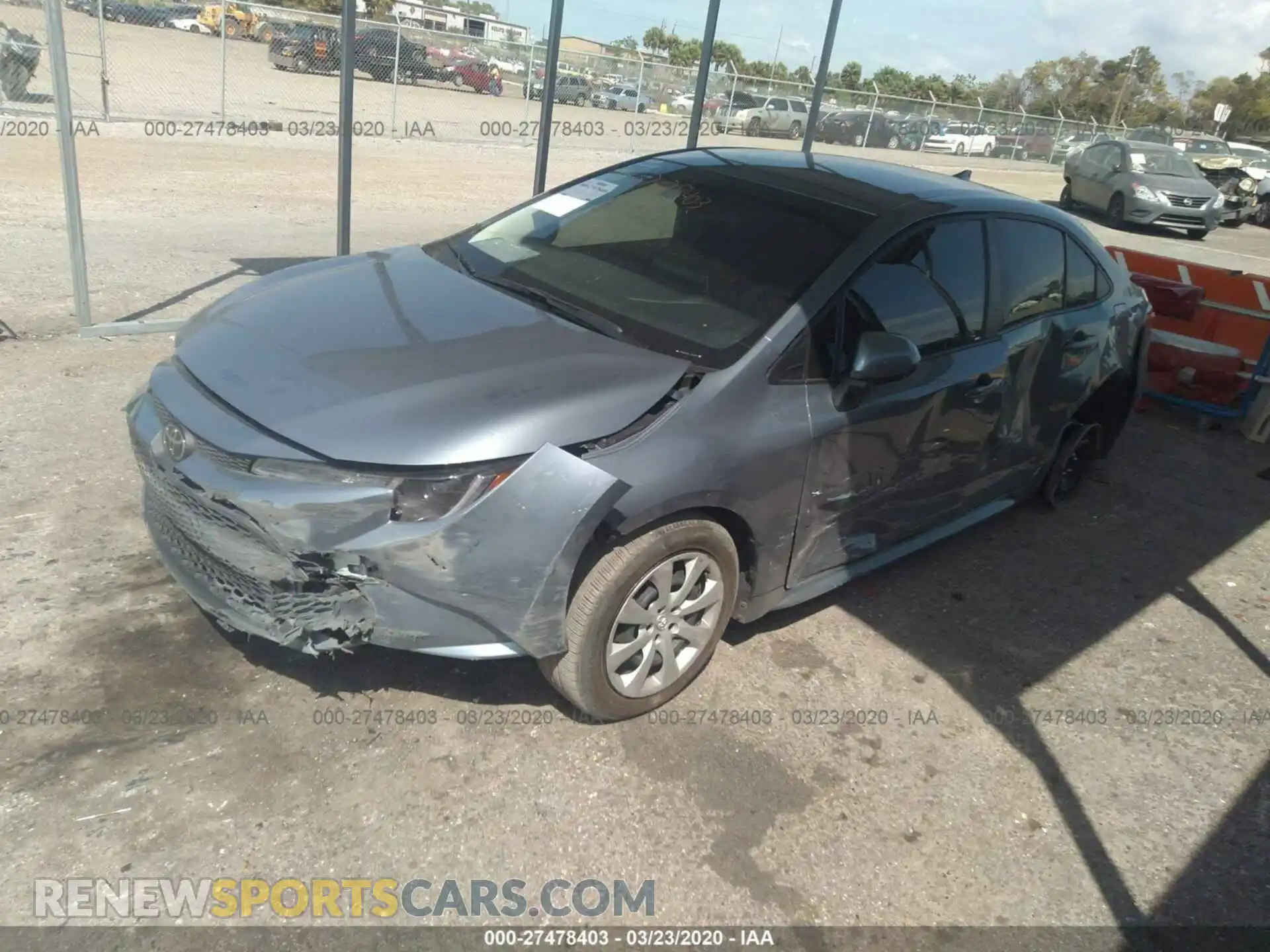 2 Photograph of a damaged car JTDEPRAE8LJ065452 TOYOTA COROLLA 2020