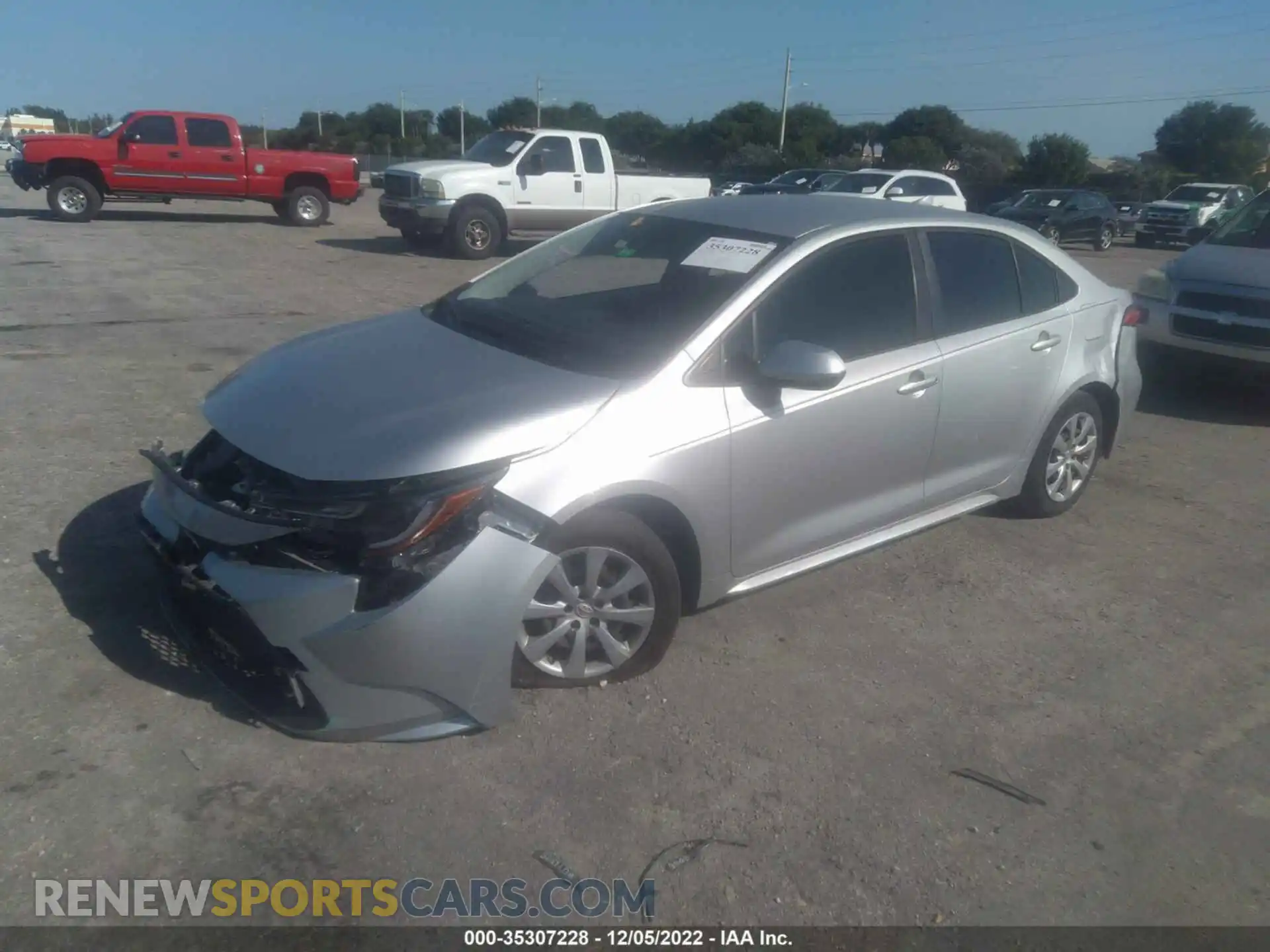 2 Photograph of a damaged car JTDEPRAE8LJ077729 TOYOTA COROLLA 2020