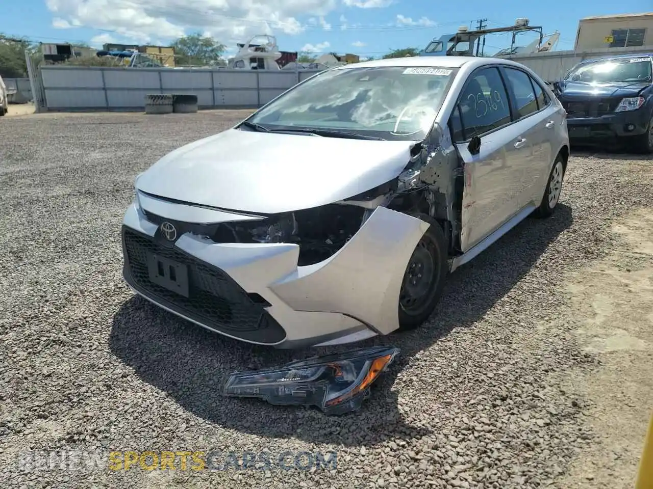 2 Photograph of a damaged car JTDEPRAE8LJ078184 TOYOTA COROLLA 2020