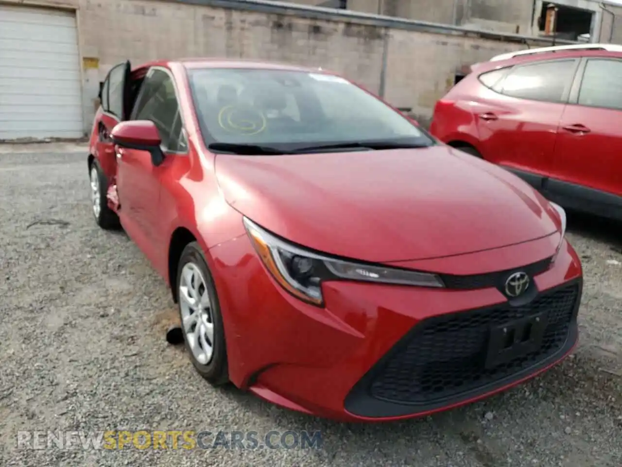 1 Photograph of a damaged car JTDEPRAE8LJ093140 TOYOTA COROLLA 2020