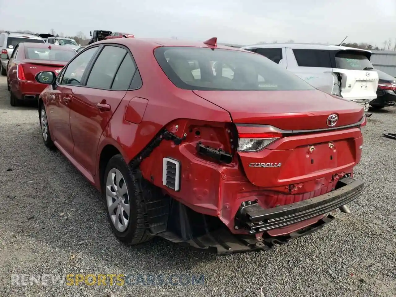 3 Photograph of a damaged car JTDEPRAE8LJ093140 TOYOTA COROLLA 2020