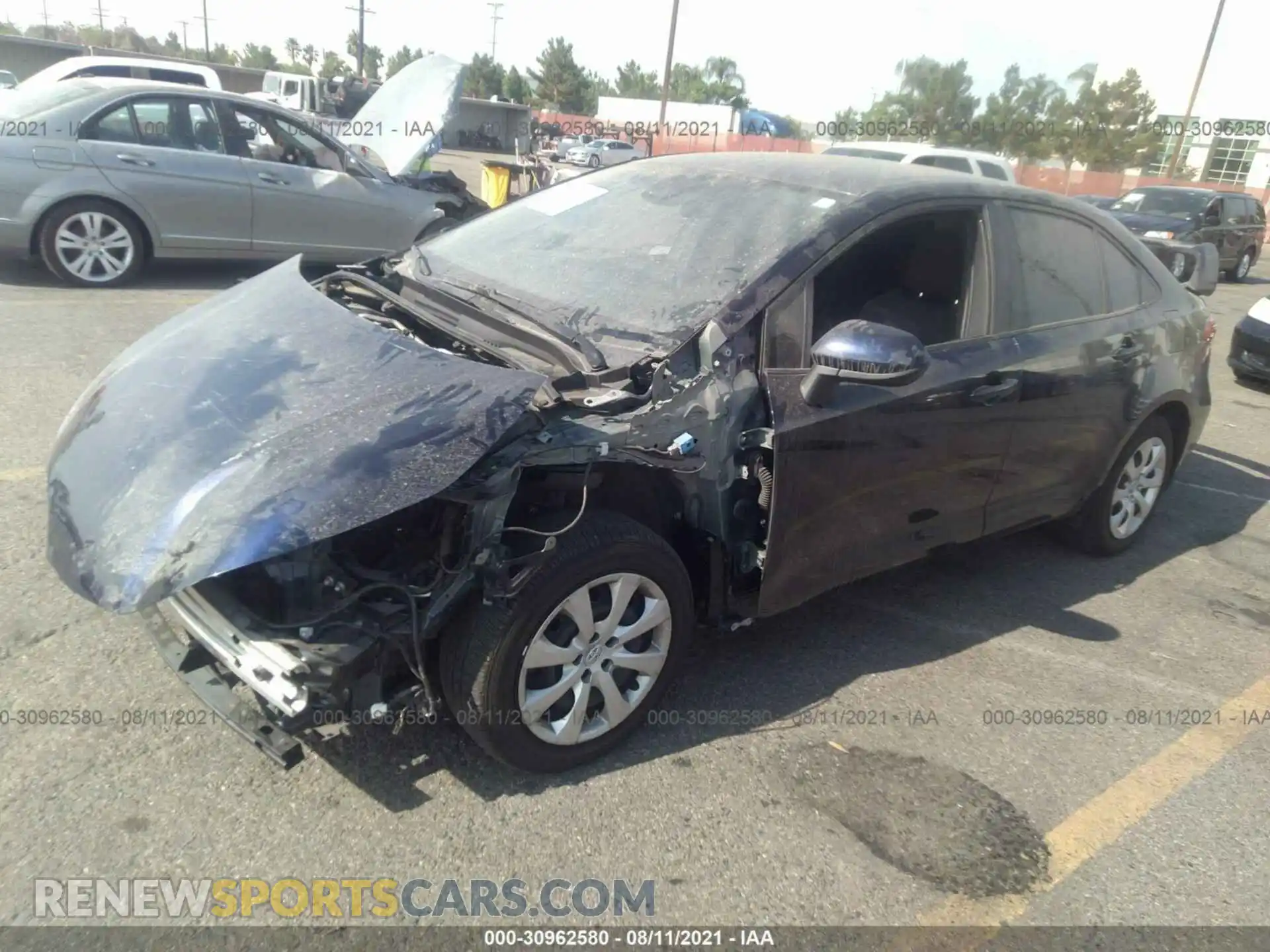 2 Photograph of a damaged car JTDEPRAE8LJ093493 TOYOTA COROLLA 2020