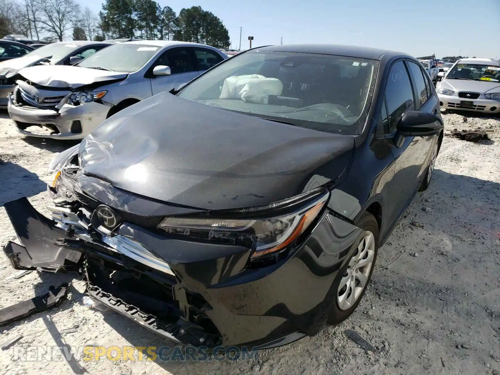 2 Photograph of a damaged car JTDEPRAE8LJ109420 TOYOTA COROLLA 2020