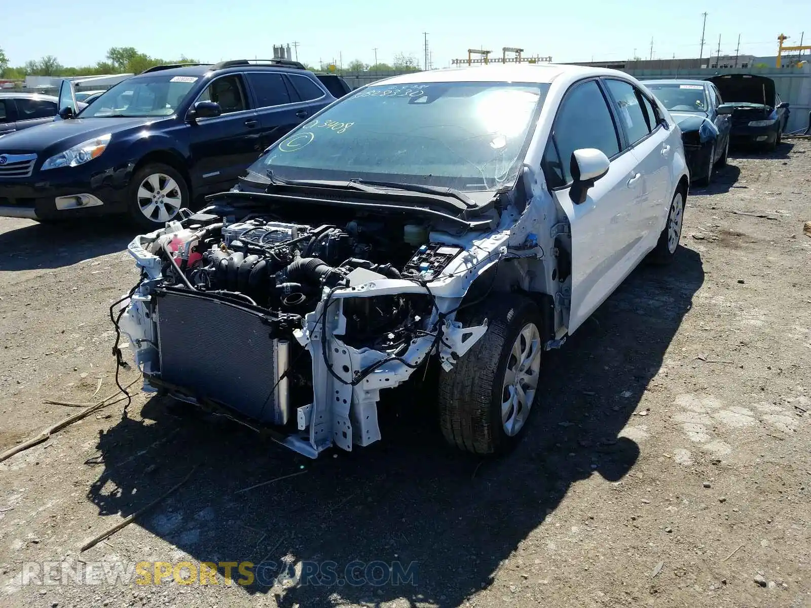 2 Photograph of a damaged car JTDEPRAE9LJ013408 TOYOTA COROLLA 2020