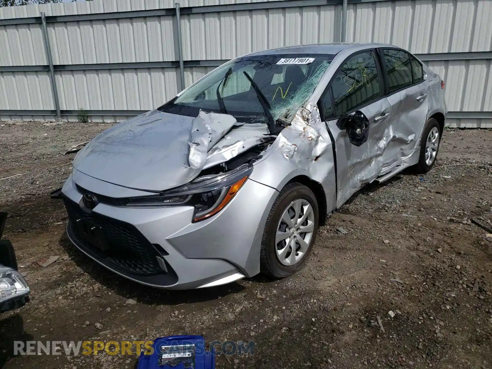 2 Photograph of a damaged car JTDEPRAE9LJ019323 TOYOTA COROLLA 2020