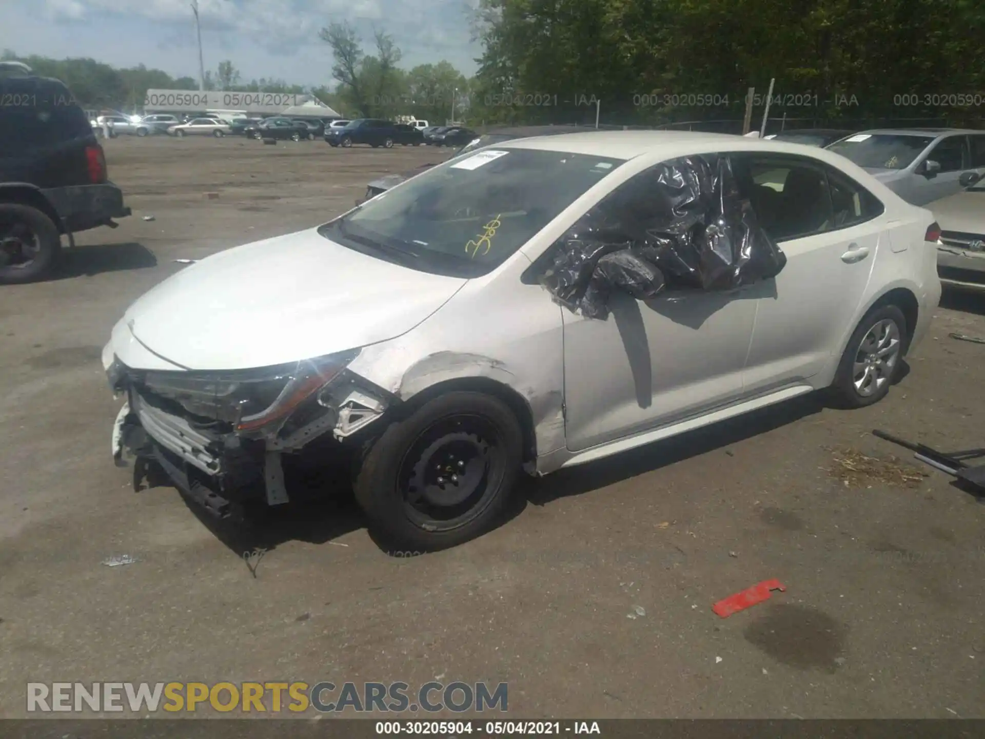 2 Photograph of a damaged car JTDEPRAE9LJ022576 TOYOTA COROLLA 2020