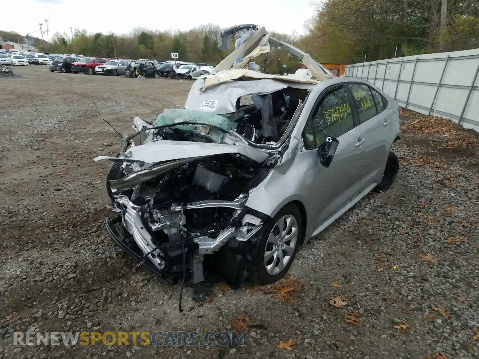 2 Photograph of a damaged car JTDEPRAE9LJ023713 TOYOTA COROLLA 2020