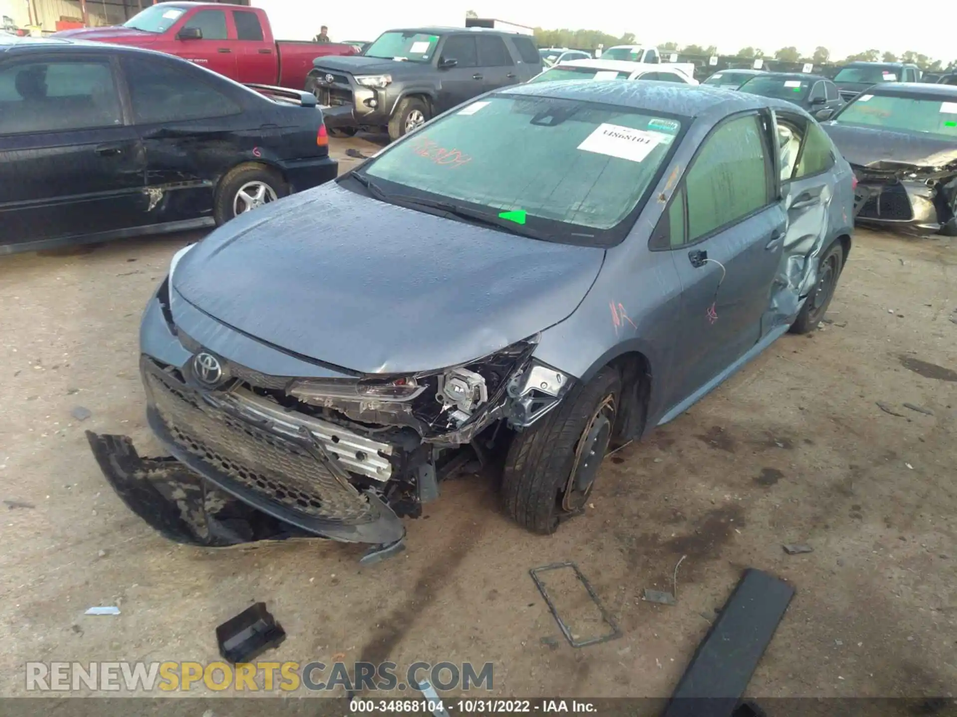 2 fotografías del automóvil dañado JTDEPRAE9LJ042410 TOYOTA COROLLA 2020