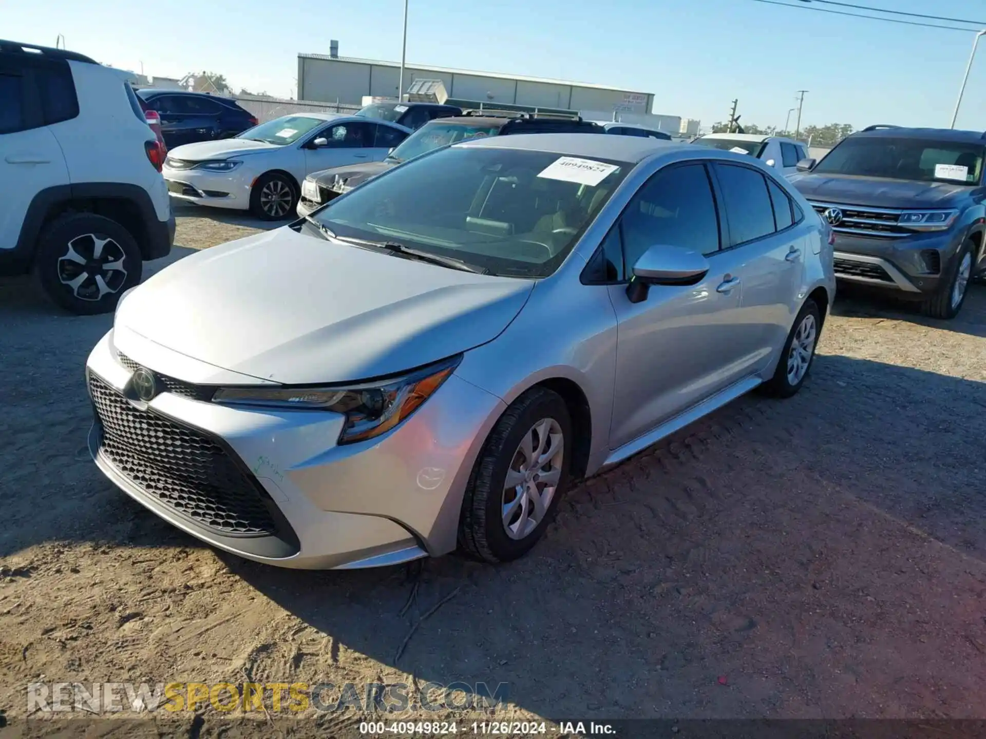 2 fotografías del automóvil dañado JTDEPRAE9LJ069963 TOYOTA COROLLA 2020
