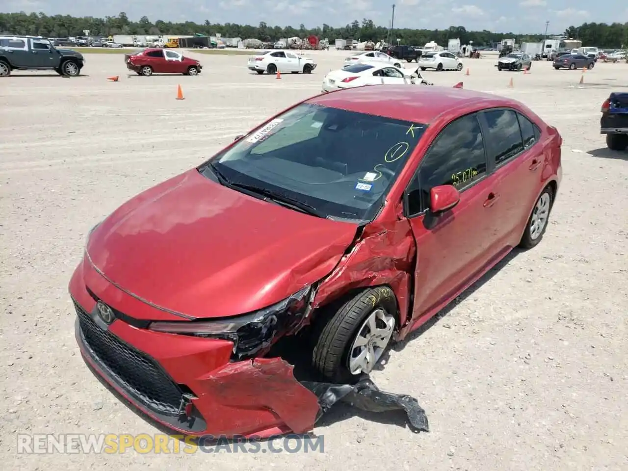 2 Photograph of a damaged car JTDEPRAE9LJ077948 TOYOTA COROLLA 2020