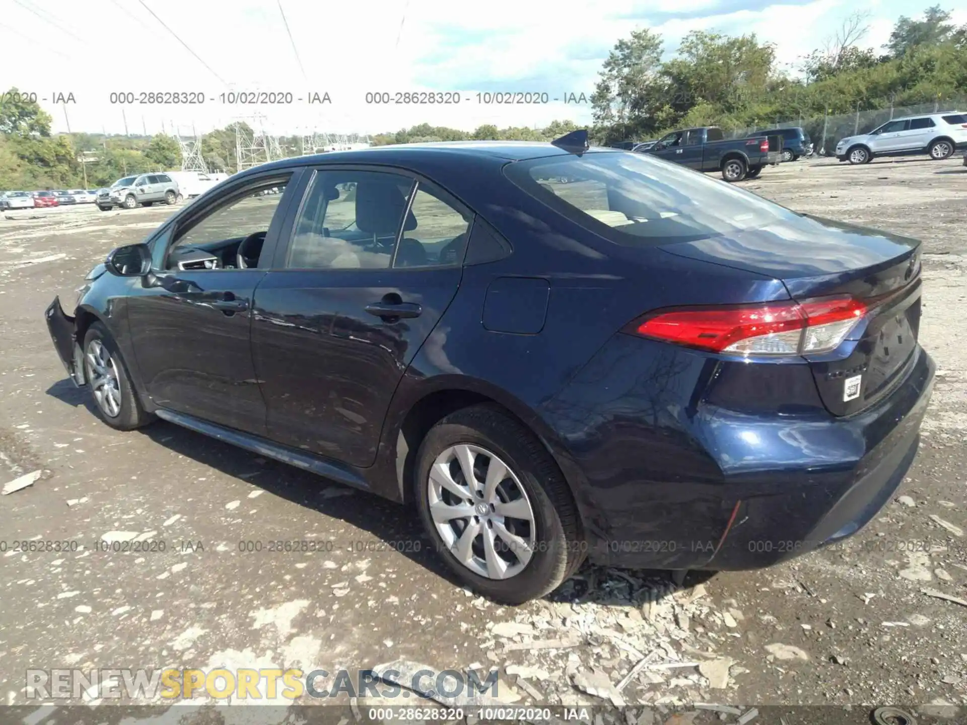 3 fotografías del automóvil dañado JTDEPRAE9LJ088576 TOYOTA COROLLA 2020