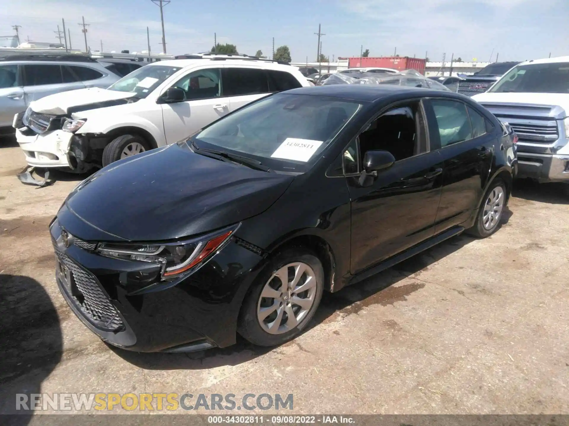 2 Photograph of a damaged car JTDEPRAE9LJ110950 TOYOTA COROLLA 2020