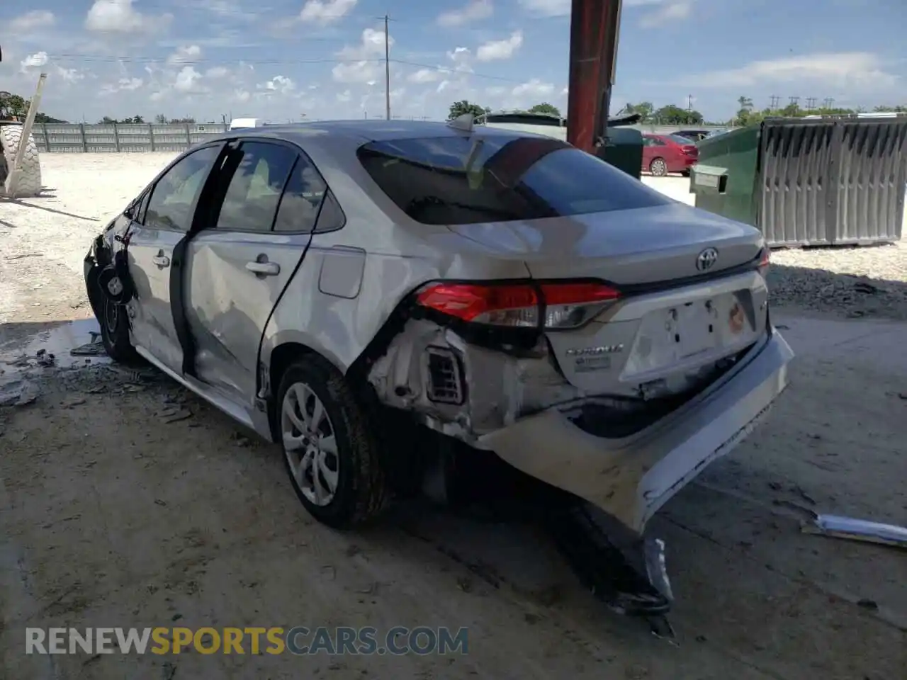 3 Photograph of a damaged car JTDEPRAE9LJ111161 TOYOTA COROLLA 2020