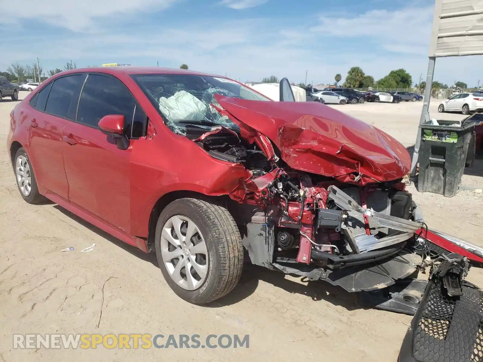1 Photograph of a damaged car JTDEPRAEXLJ004555 TOYOTA COROLLA 2020