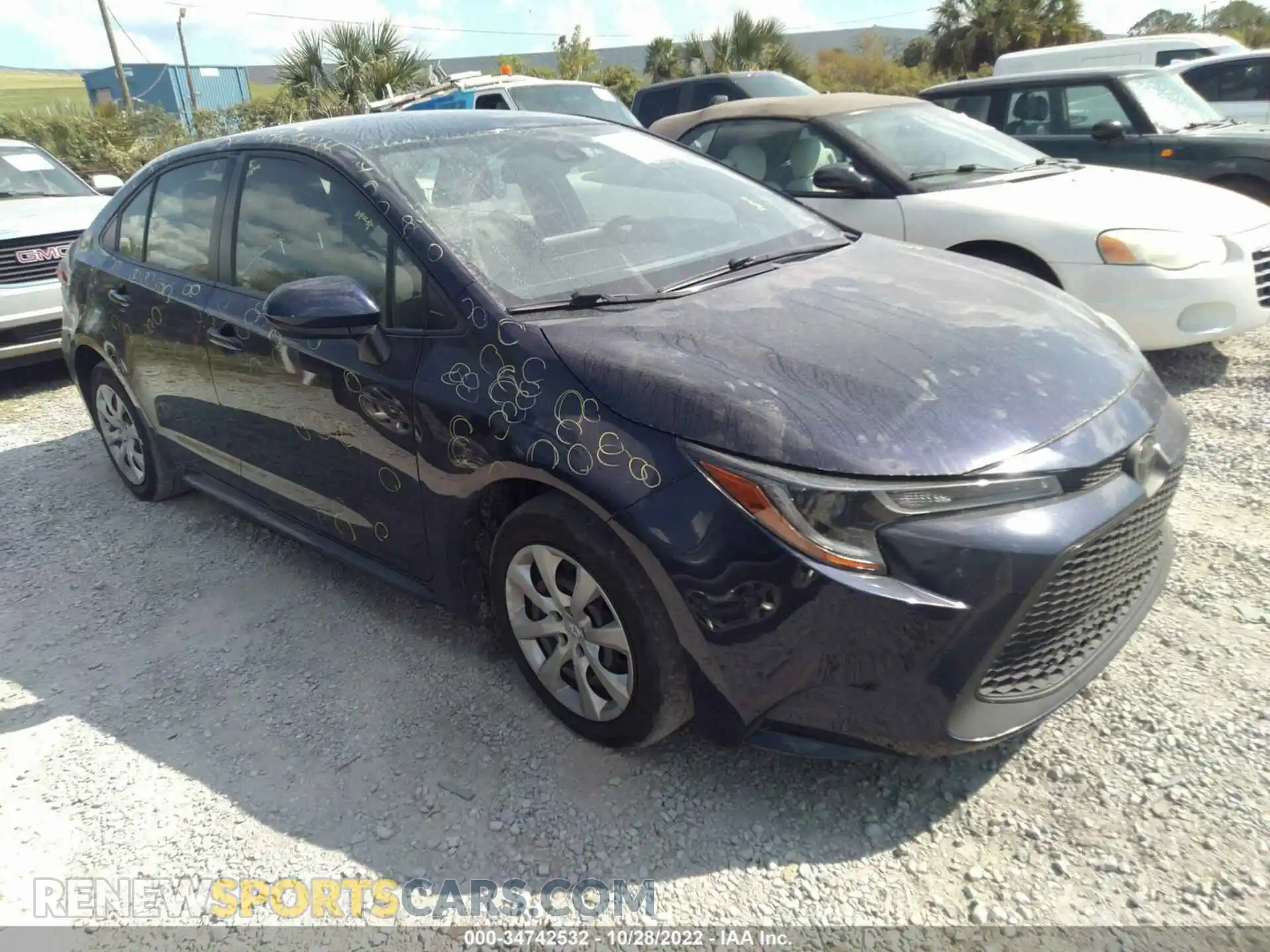 1 Photograph of a damaged car JTDEPRAEXLJ010274 TOYOTA COROLLA 2020