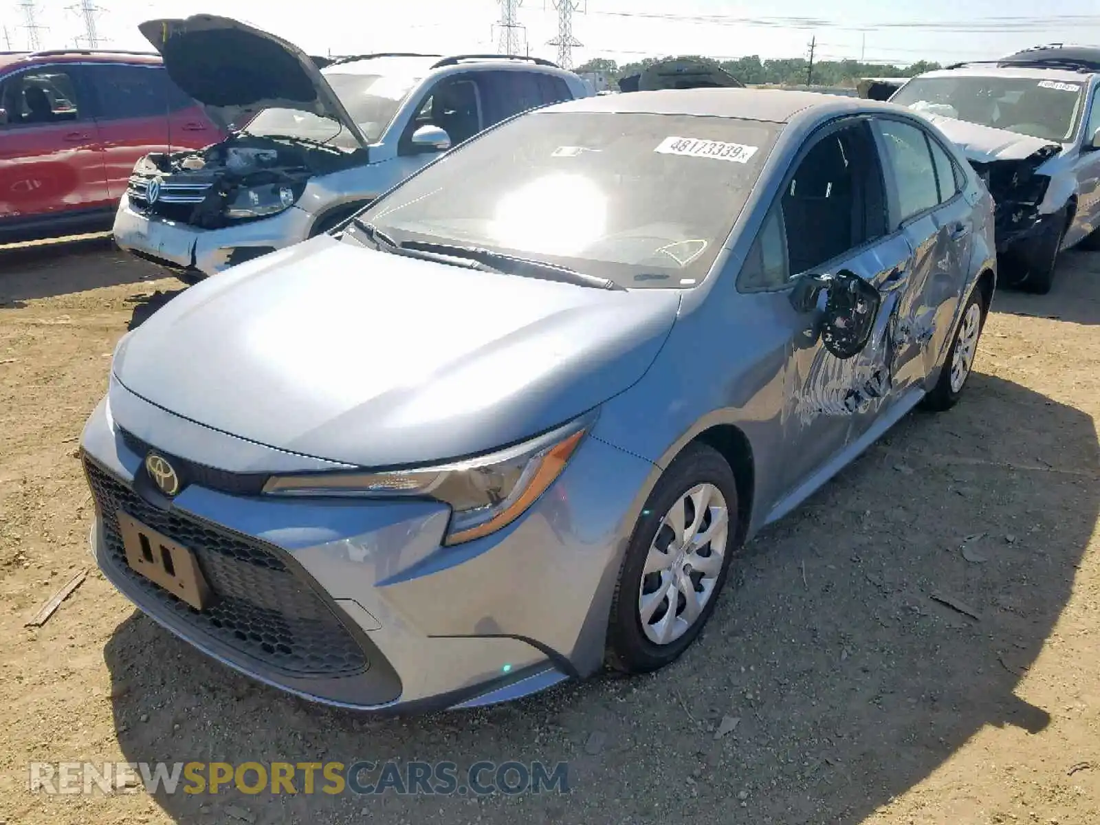 2 Photograph of a damaged car JTDEPRAEXLJ017953 TOYOTA COROLLA 2020