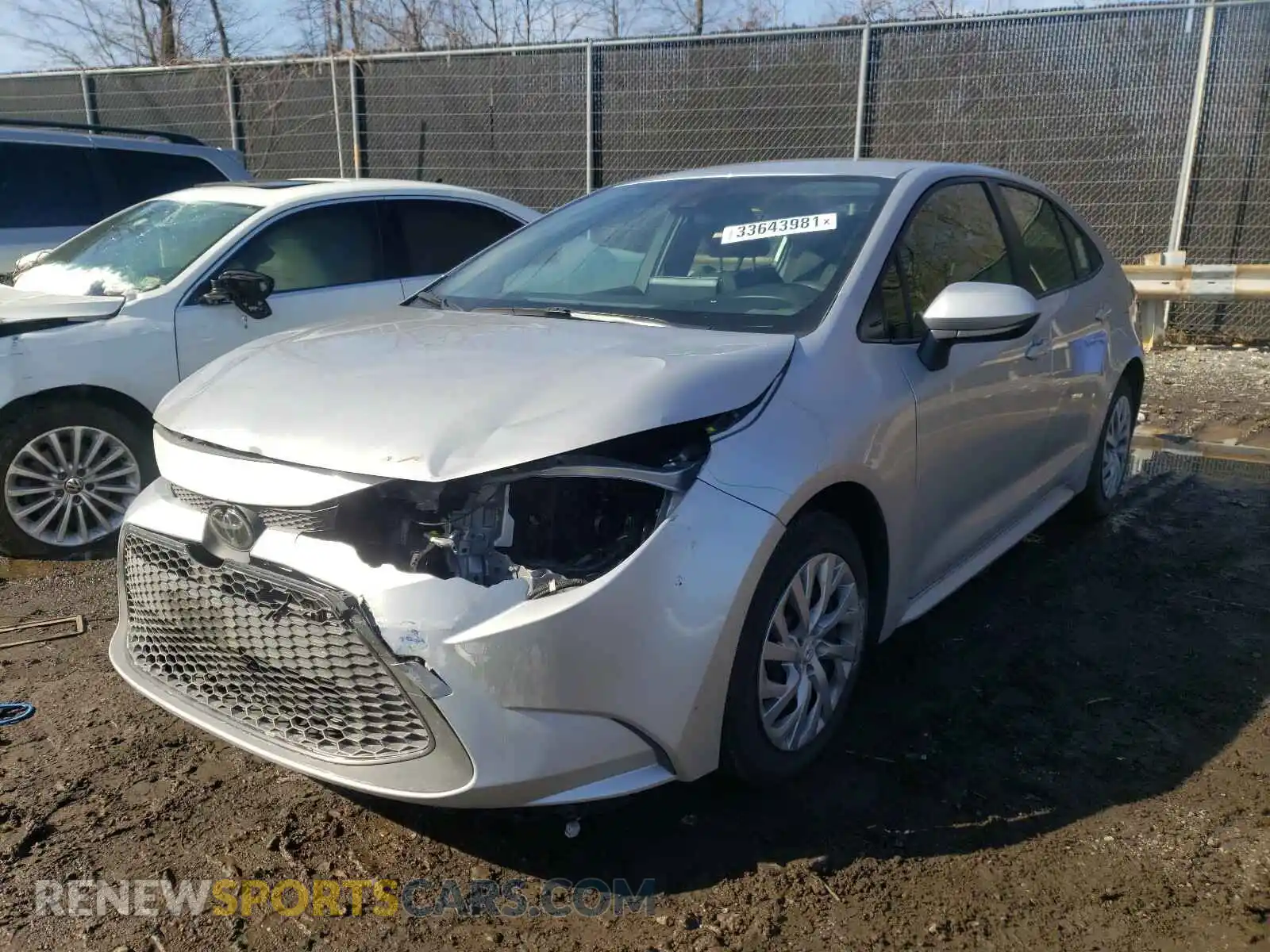 2 Photograph of a damaged car JTDEPRAEXLJ019802 TOYOTA COROLLA 2020