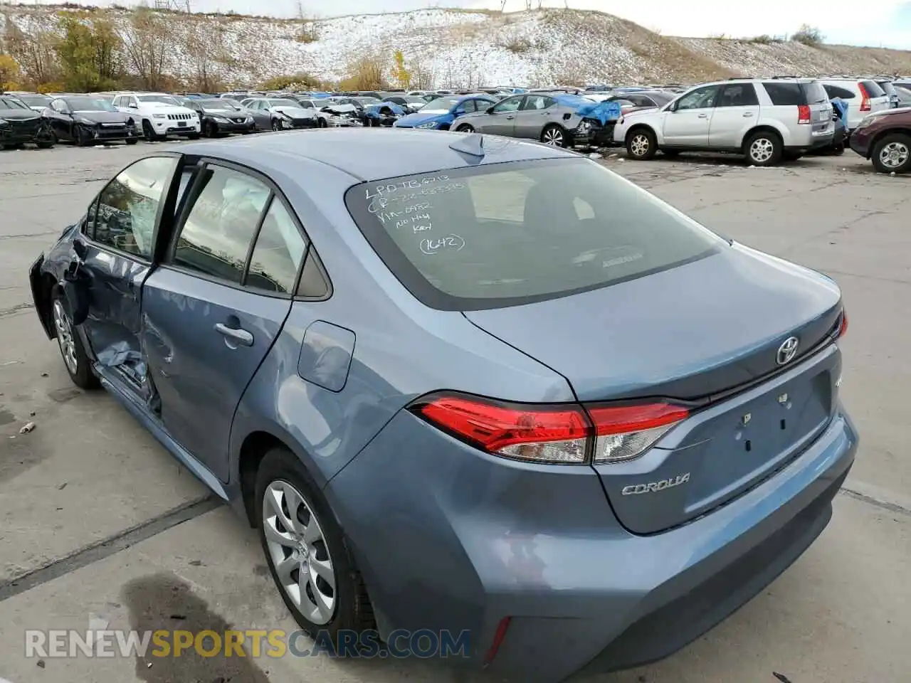 3 fotografías del automóvil dañado JTDEPRAEXLJ020982 TOYOTA COROLLA 2020