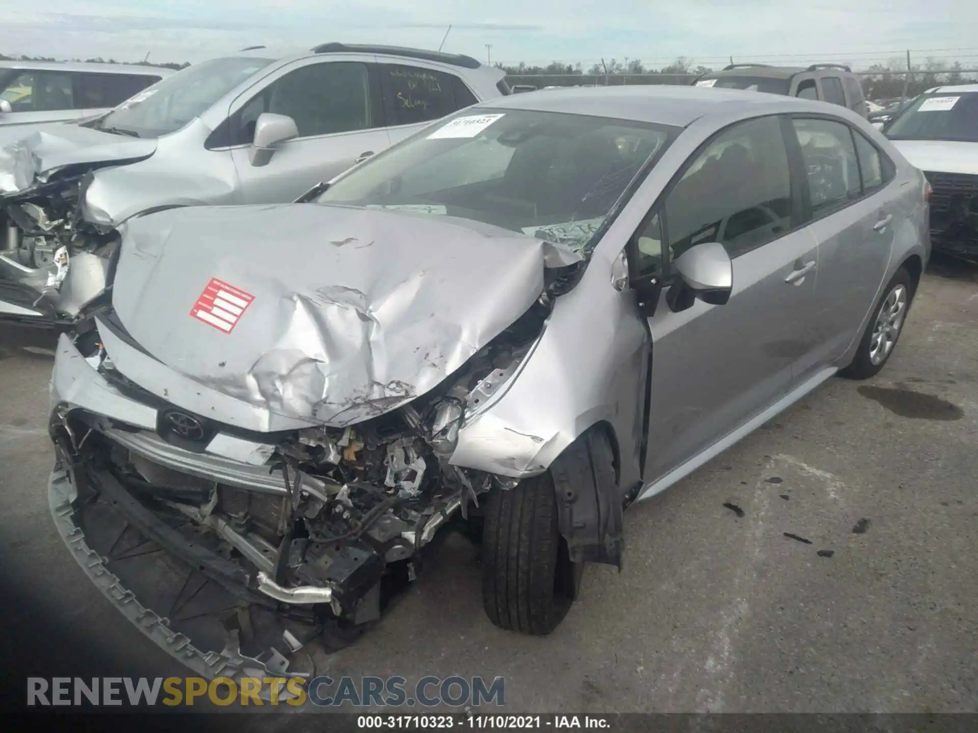 2 Photograph of a damaged car JTDEPRAEXLJ021131 TOYOTA COROLLA 2020