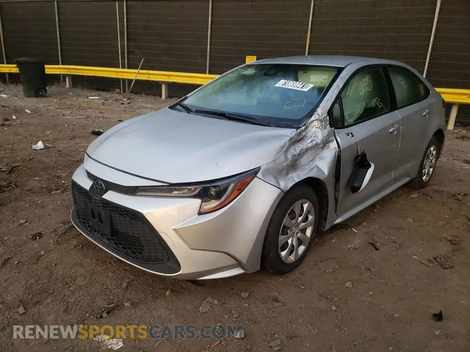 2 Photograph of a damaged car JTDEPRAEXLJ021288 TOYOTA COROLLA 2020