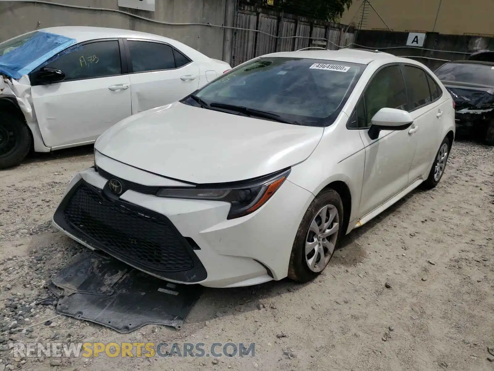 2 fotografías del automóvil dañado JTDEPRAEXLJ022652 TOYOTA COROLLA 2020
