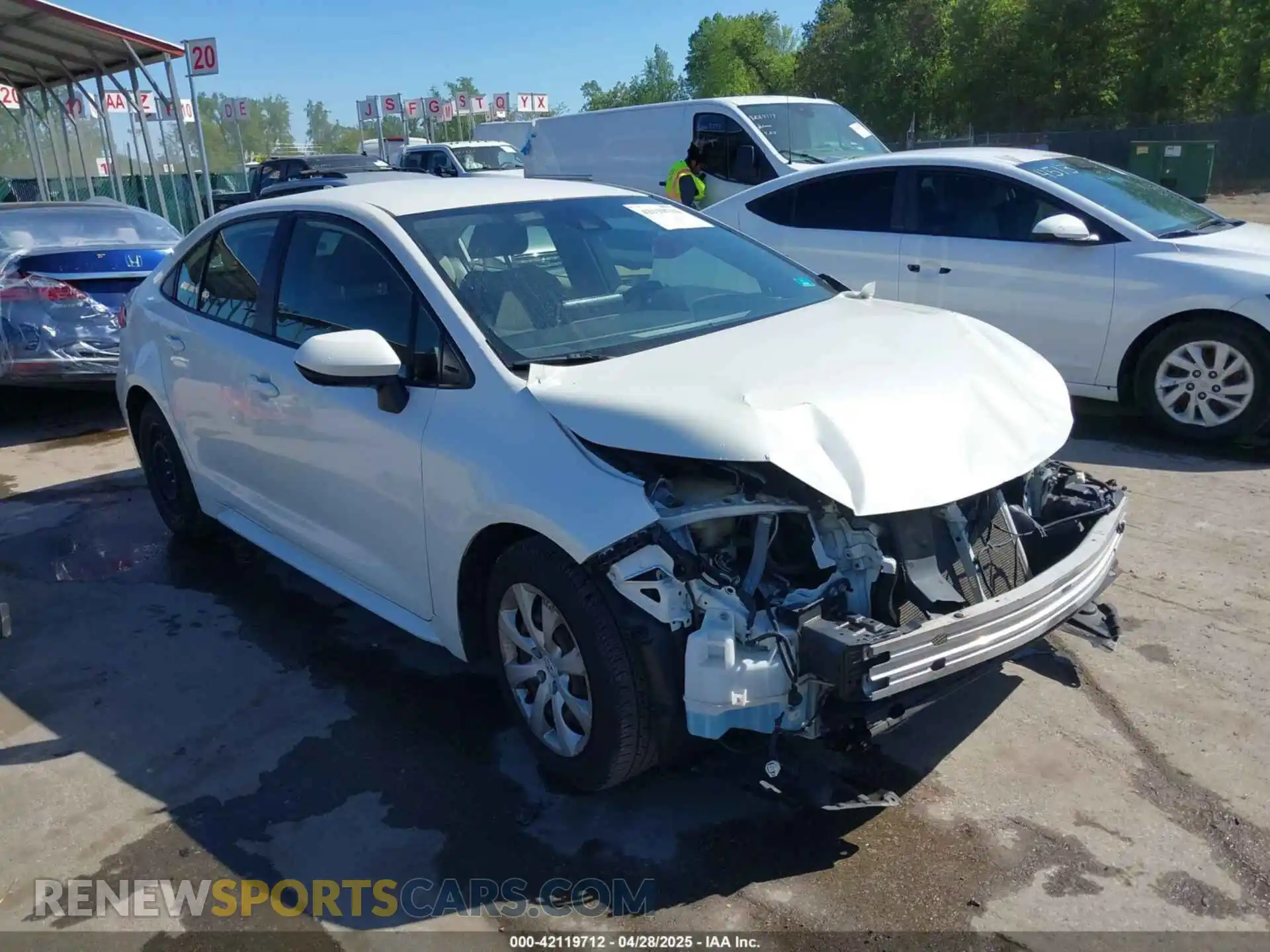 1 Photograph of a damaged car JTDEPRAEXLJ022781 TOYOTA COROLLA 2020