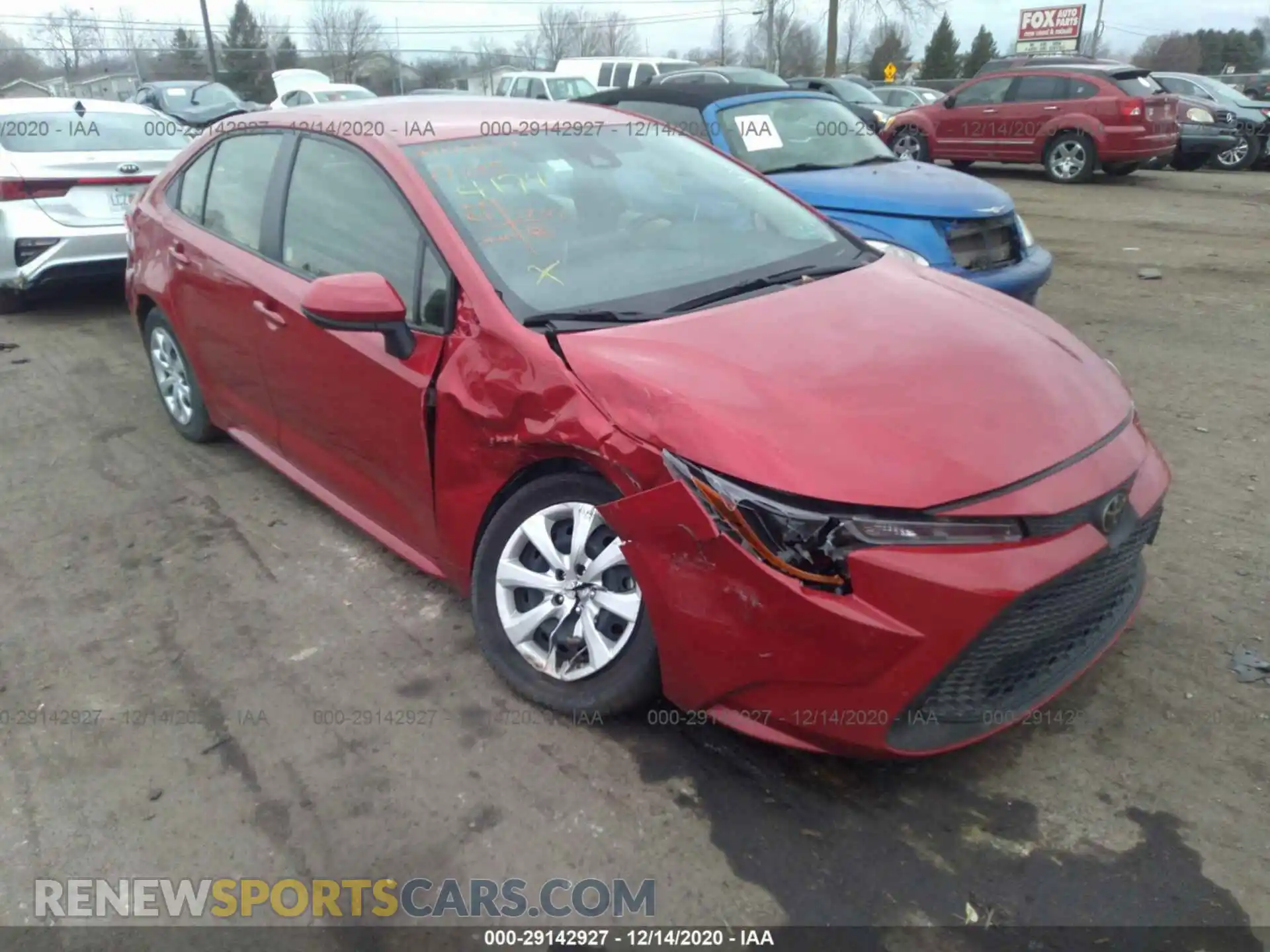 1 Photograph of a damaged car JTDEPRAEXLJ024174 TOYOTA COROLLA 2020