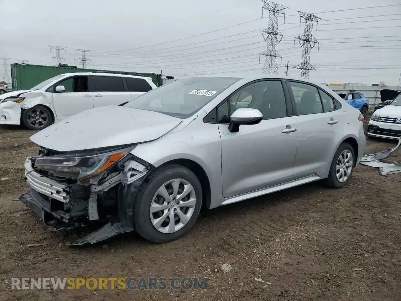 1 Photograph of a damaged car JTDEPRAEXLJ024546 TOYOTA COROLLA 2020