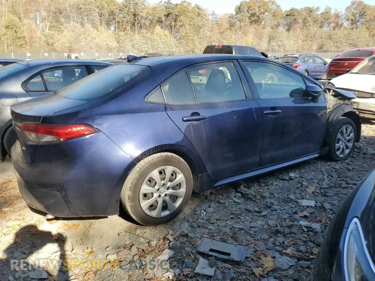 3 Photograph of a damaged car JTDEPRAEXLJ033828 TOYOTA COROLLA 2020