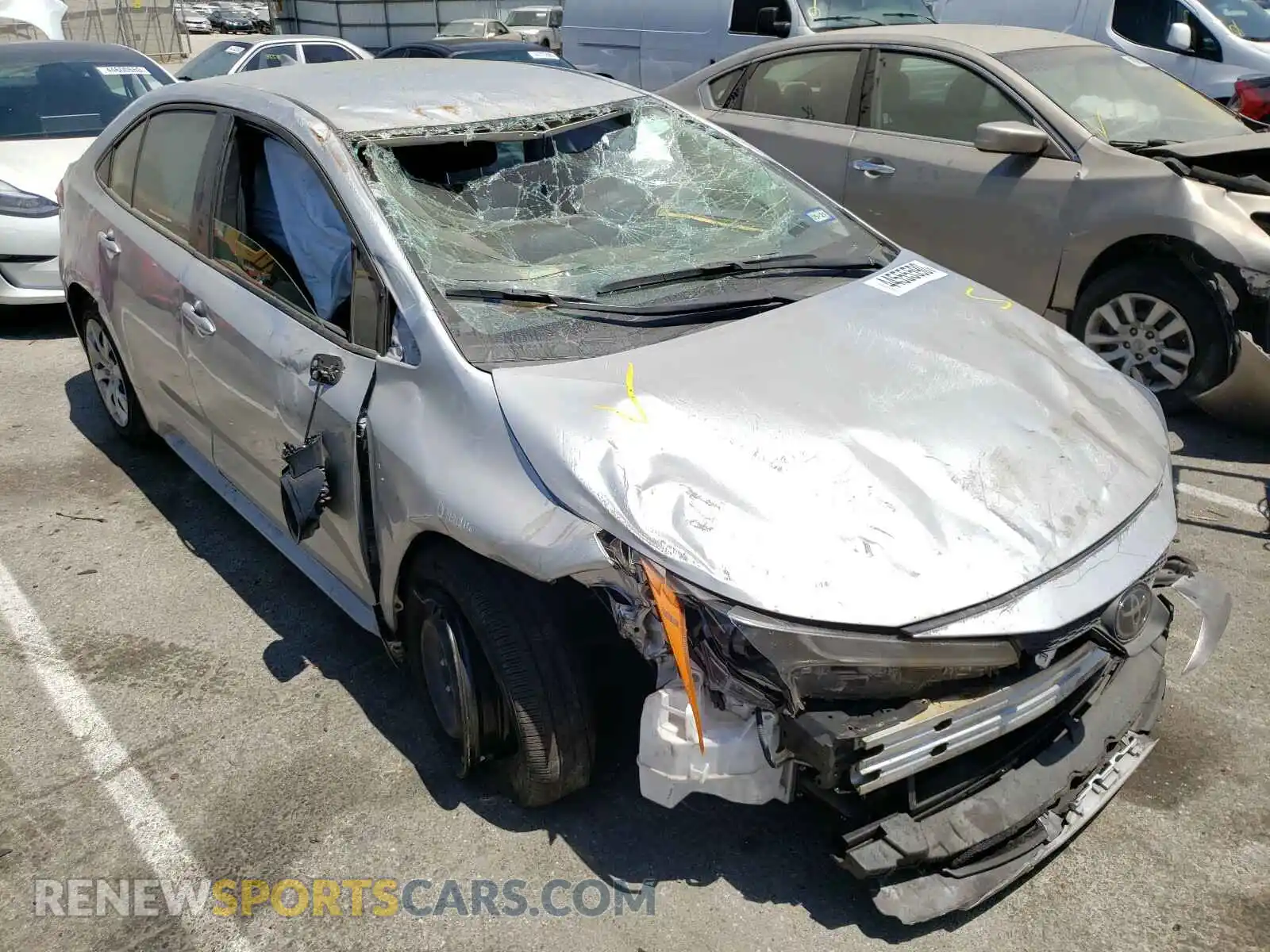 1 Photograph of a damaged car JTDEPRAEXLJ035336 TOYOTA COROLLA 2020