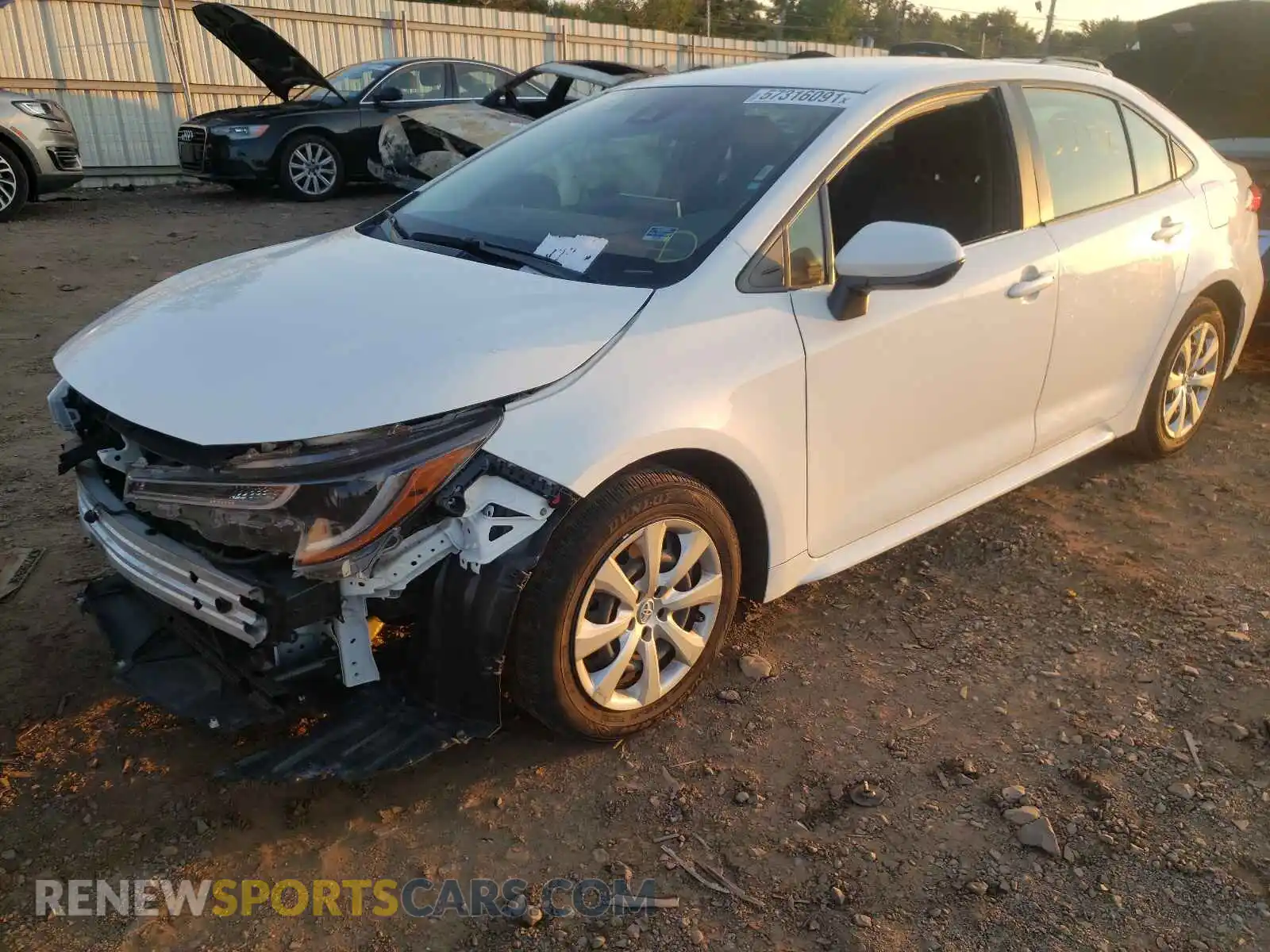 2 Photograph of a damaged car JTDEPRAEXLJ036020 TOYOTA COROLLA 2020