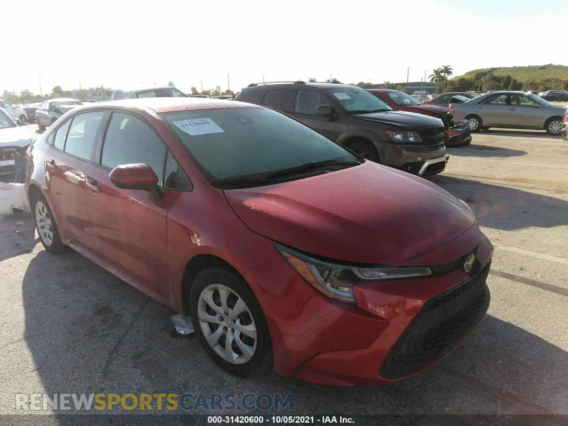 1 Photograph of a damaged car JTDEPRAEXLJ042934 TOYOTA COROLLA 2020