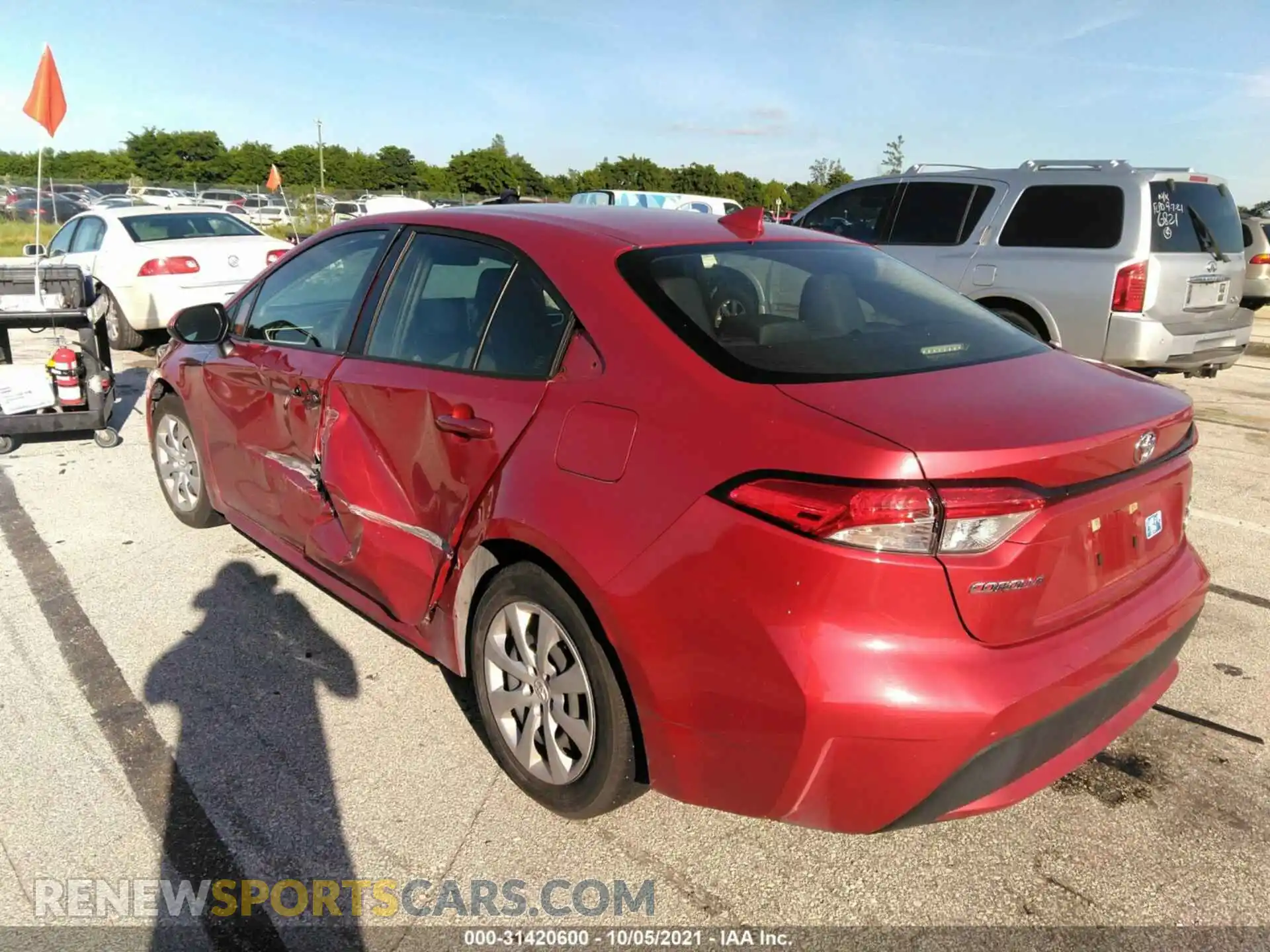 3 Photograph of a damaged car JTDEPRAEXLJ042934 TOYOTA COROLLA 2020