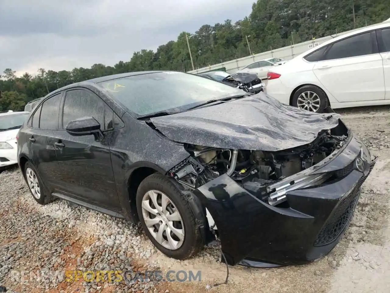 1 Photograph of a damaged car JTDEPRAEXLJ043744 TOYOTA COROLLA 2020