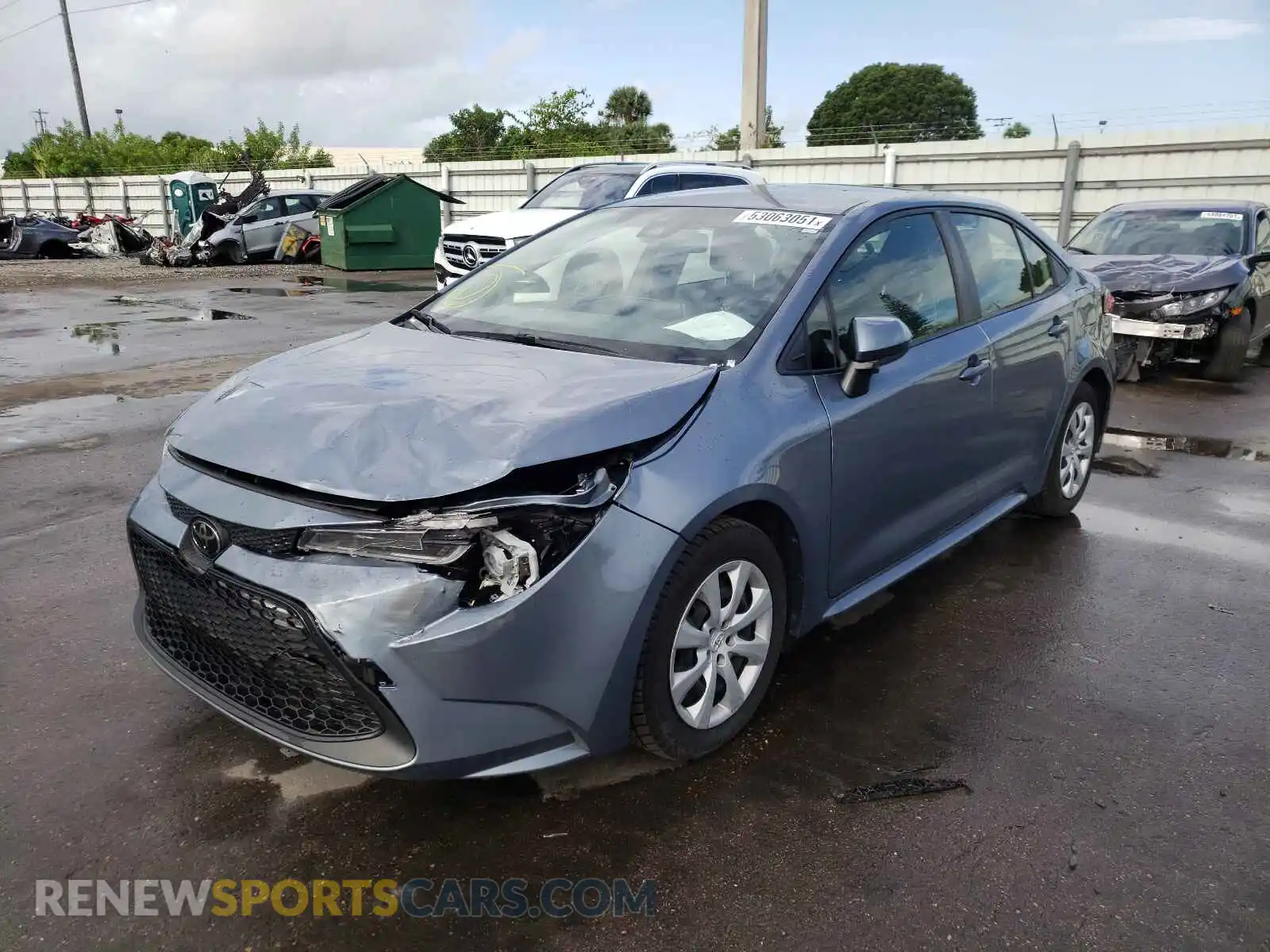 2 Photograph of a damaged car JTDEPRAEXLJ043856 TOYOTA COROLLA 2020