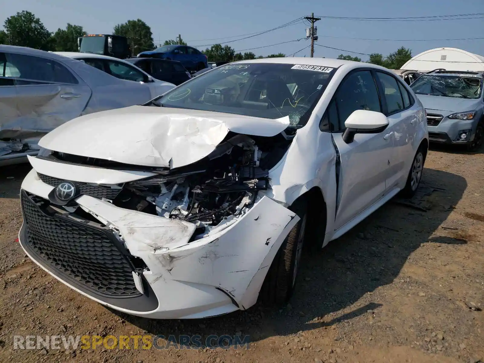 2 Photograph of a damaged car JTDEPRAEXLJ046028 TOYOTA COROLLA 2020
