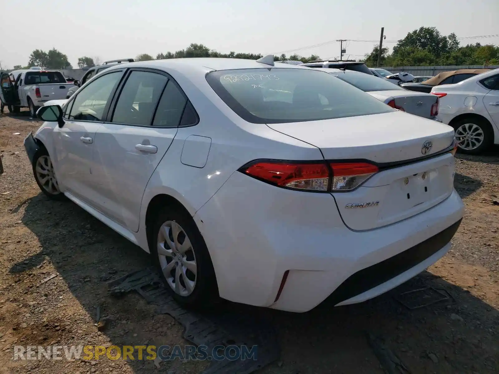 3 Photograph of a damaged car JTDEPRAEXLJ046028 TOYOTA COROLLA 2020