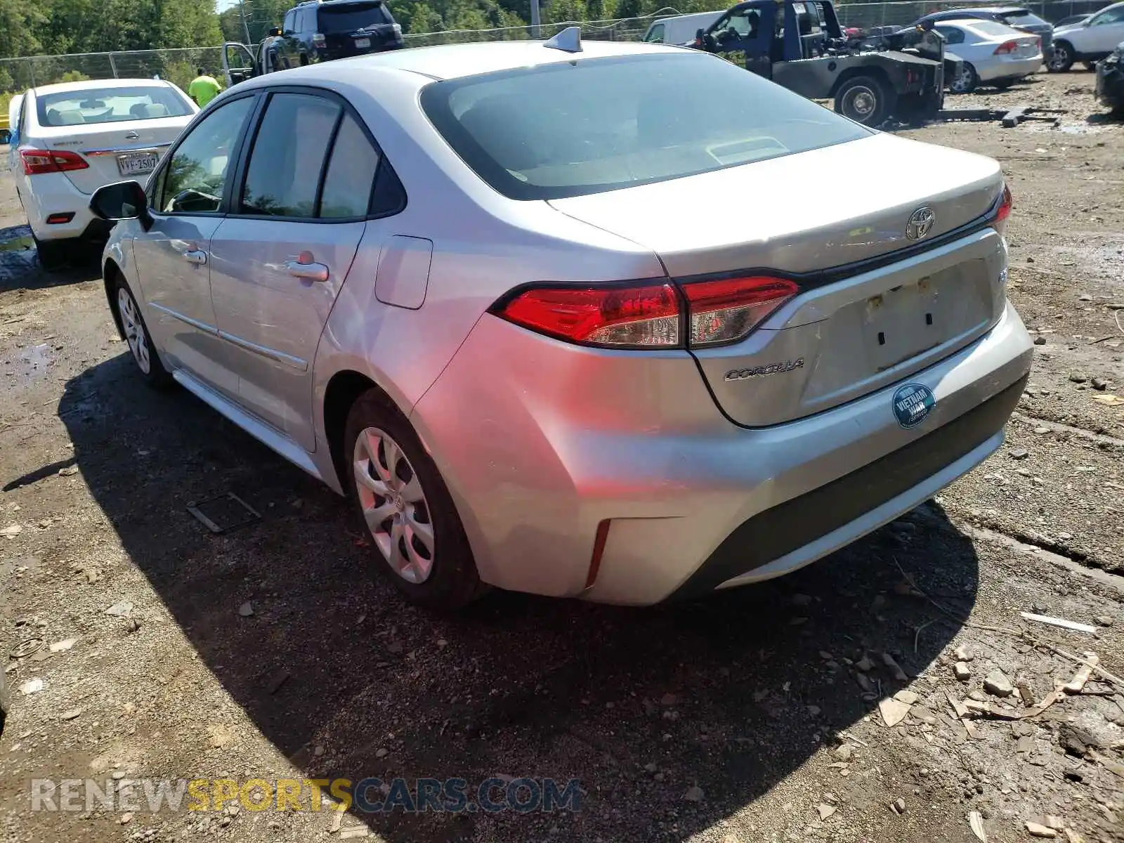 3 Photograph of a damaged car JTDEPRAEXLJ061063 TOYOTA COROLLA 2020