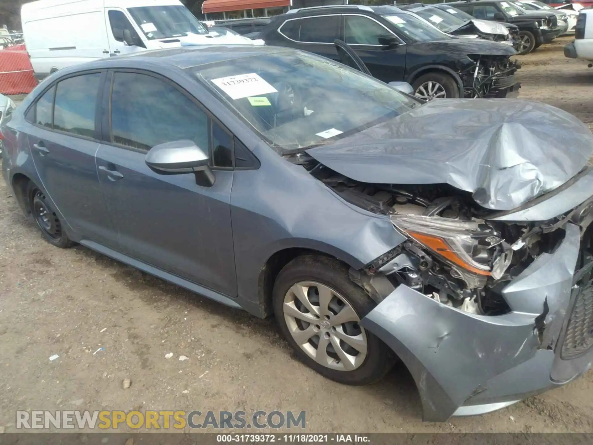1 Photograph of a damaged car JTDEPRAEXLJ063802 TOYOTA COROLLA 2020