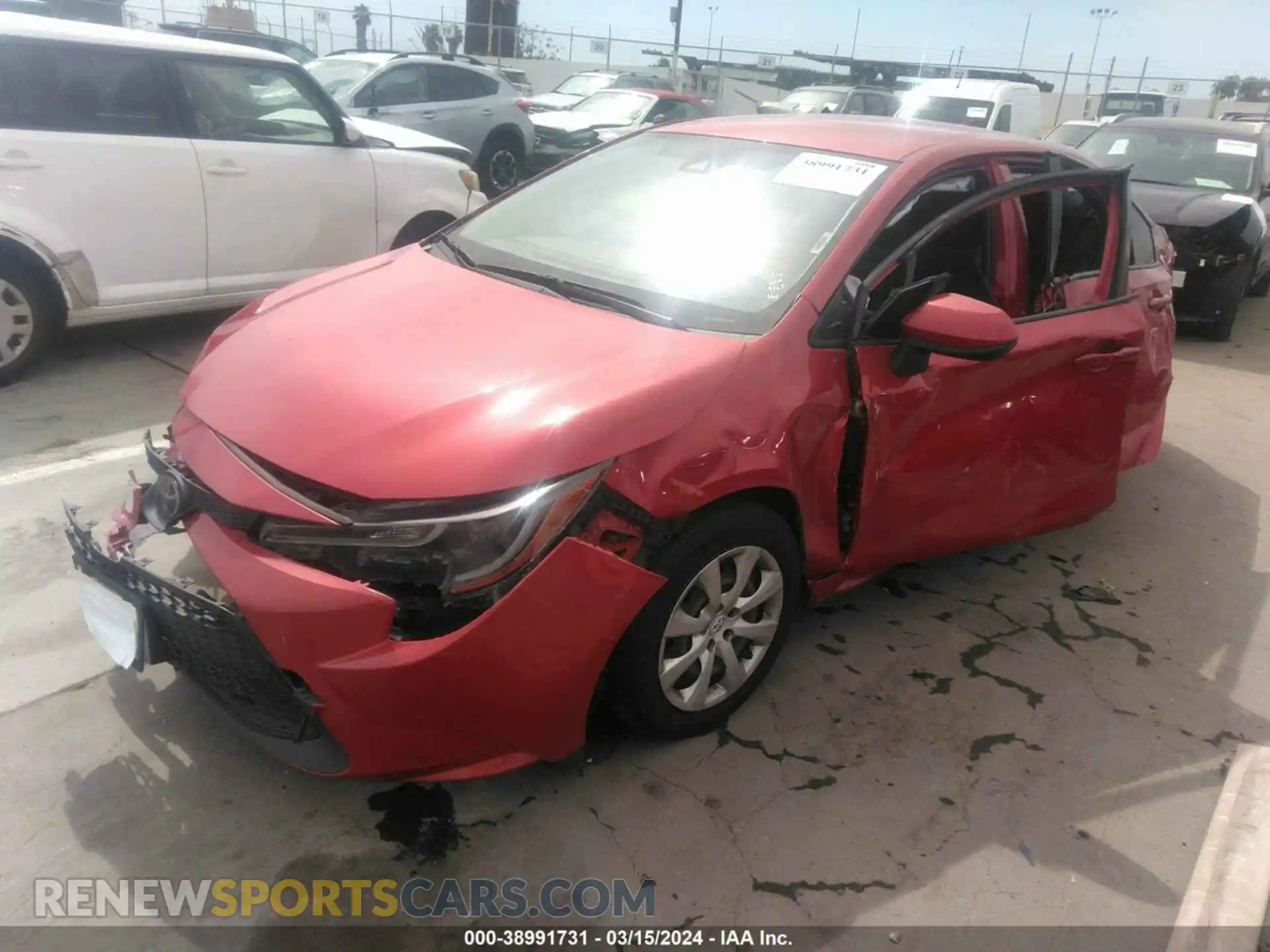 2 Photograph of a damaged car JTDEPRAEXLJ064867 TOYOTA COROLLA 2020