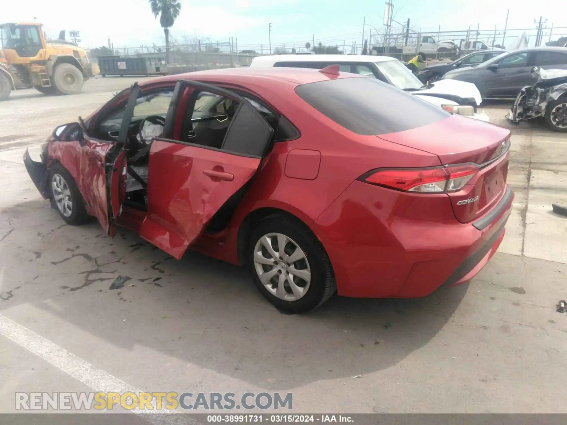 3 Photograph of a damaged car JTDEPRAEXLJ064867 TOYOTA COROLLA 2020