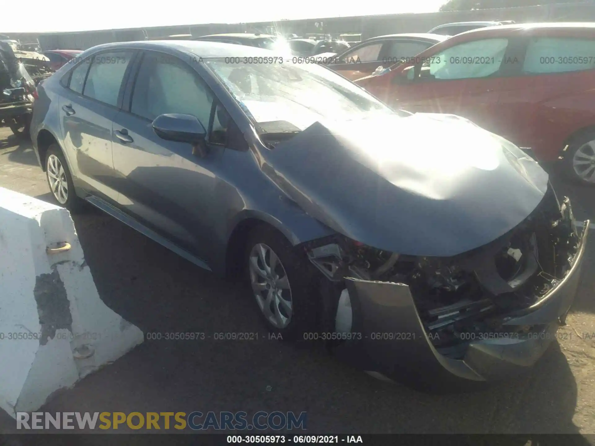 1 Photograph of a damaged car JTDEPRAEXLJ071561 TOYOTA COROLLA 2020