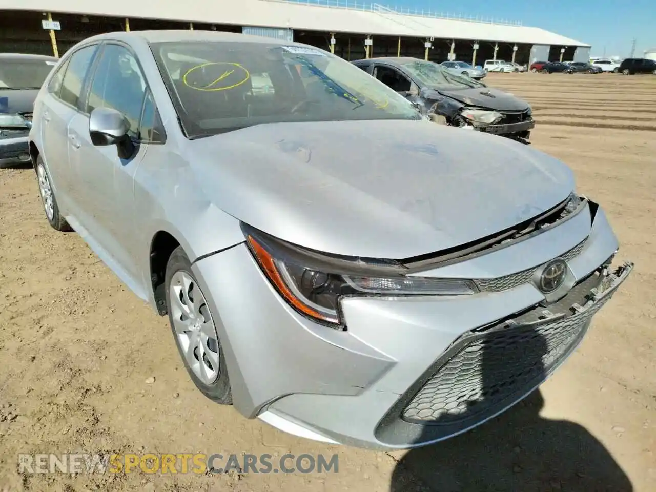 1 Photograph of a damaged car JTDEPRAEXLJ076646 TOYOTA COROLLA 2020